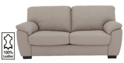 Collection - Milano - 2 Seater Leather - Sofa Bed - Grey